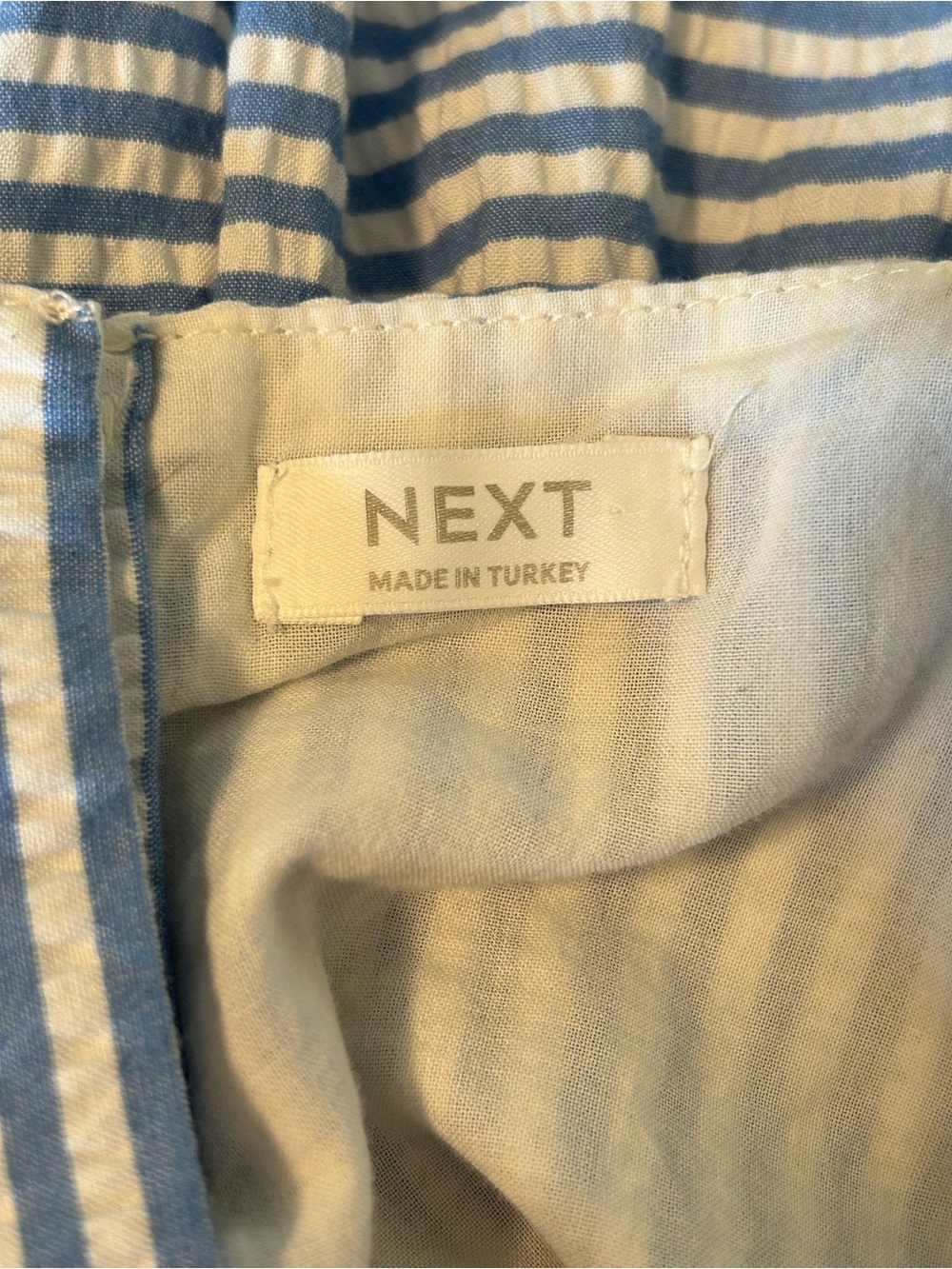 Sz8 Next Stripe Bow Detail Dress - Picture 5 of 7